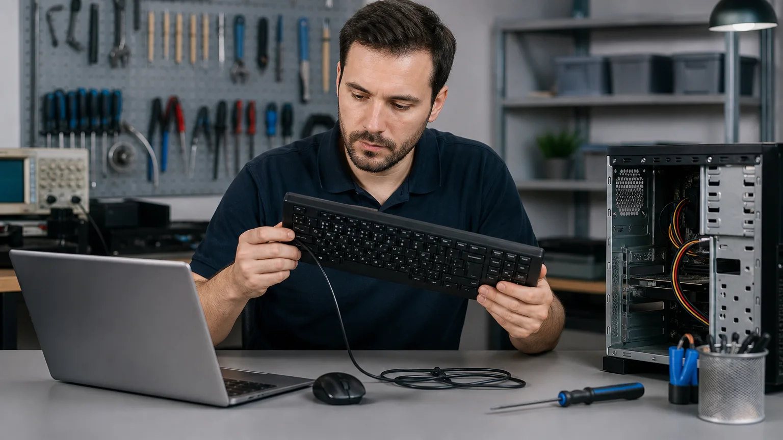 המקלדת לא עובדת במחשב Windows: מדריך לאבחון בטוח של התקלה